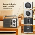 thumbnail image 4 of AM FM Radio with Best Reception, Portable Battery Operated Transistor Radios, Headphone Jack, AC Powered, Suit for Senior and Home, Black, 4 of 8