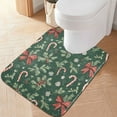 thumbnail image 2 of Yayeee Bath Rug for Bathroom Floor Non Slip Rectangle Fluffy Soft Absorbent Mat, 16"x24", Christmas Candy Cane, 2 of 7