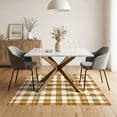thumbnail image 3 of ODIKA 5'x7' Washable Area Rug Nursey Checkered Plaid Geometric Border Frame Gingham Motif Neutral for Guest Room, Lounge, Apartment, Non-Slip Low Profile, Stain Resistant, 3 of 7