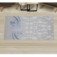 thumbnail image 1 of Floral Decorative Rug, Romantic Royal Leaf Pattern Yellow Colored Blossoming Branch Leaves Art, Quality Carpet for Bedroom Dorm and Living Room, 6 Sizes, Pale Grey, by Ambesonne, 1 of 1