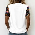 thumbnail image 4 of Qwertyu Womens Halloween Shirts Plus Size Funny Ghost Pumpkin Print Short Sleeve V Neck Halloween Tshirts Casual Cute Halloween Tops White S, 4 of 4