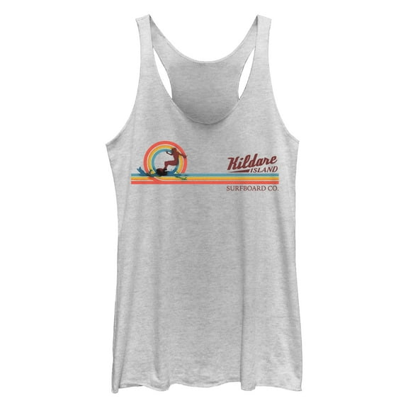 Women's Outer Banks Kildare Island Surfboard Co. Retro Racerback Tank Top