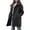 Dark Grey, variant on Women's Windproof Hooded Coat Medium Length Single Breasted Loose Fit Outerwear