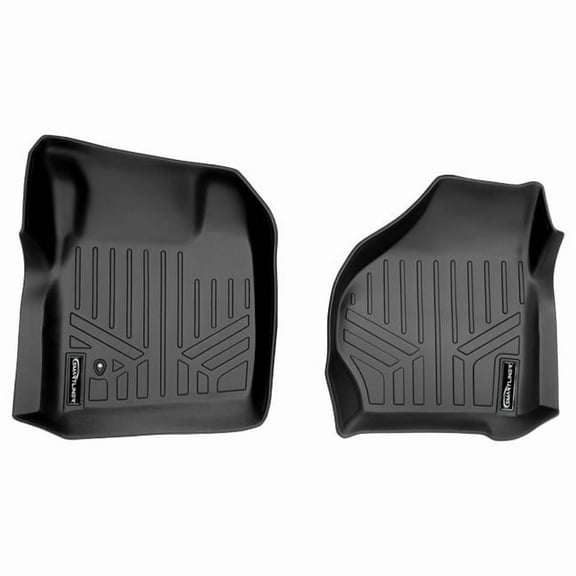 Smartliner SA0176 1st Row Floor Mats Liner Set for 1999-2007 Ford F-250, Black