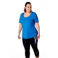 thumbnail image 5 of Rainbeau Curves Nancy Tee Women's Plus Activewear Crew Neck, Blue, 5 of 6