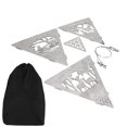 thumbnail image 2 of Outdoor Triangular Campfire Grill Hanger, Non Deform Portable Bonfire Fire Pit Beautiful Cutting Stainless Steel with Storage Bag for Hunting for Camping, 2 of 7