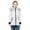 White, variant on Husipze Cute Puffer Quilted Jacket for Girl Long Sleeve Full Zip Casual Outdoor Winter Coat with Fuzzy Trim Hood Black 5-6 Years