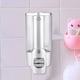thumbnail image 4 of Dispensador de jabón con bomba, 350 ml, 2 x 350 ml, dispensador de jabón para pared de baño, dispensador de loción, máxima eficiencia, 4 of 9