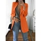 thumbnail image 2 of Mujer Solapa Slim Cardigan Traje Abrigo Moda Casual Traje Polo Cuello Slim Fit Blazer Manga Larga Chaqueta Abrigo, 2 of 5