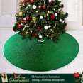 thumbnail image 6 of FMSHPON Green Metal Foil Texture Xmas Christmas Tree Skirt Stand Mat for Holiday Party Decoration Indoor Outdoor 48 inches, 6 of 6