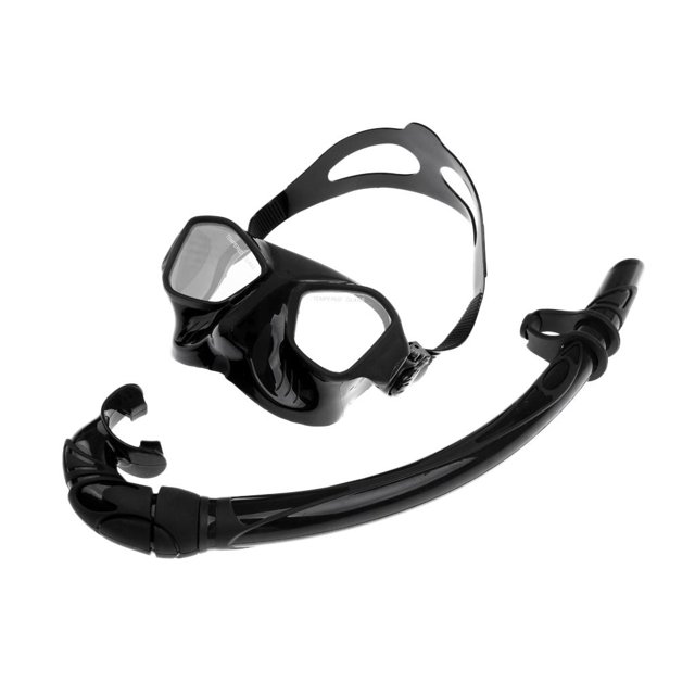 De Natación Para Adultos Unisex Dispositivo De Buceo Gafas Antiniebla Y Tubo Templado De Snorkel - 2 Colores Negro Soledad Gafas de buceo