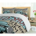thumbnail image 5 of Ambesonne Nostalgic Duvet Cover Set, Classic Vibes Car Print, 2-Calking, Brown Teal Red, 5 of 7