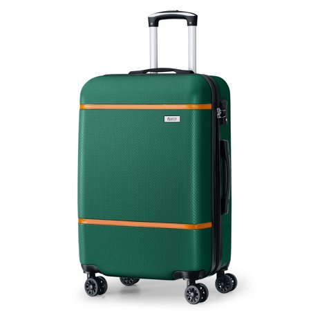ANTAKO 24 Inch Luggage, Airline Approved, ABS+PC Hardside Suitcase with TSA Lock Spinner Wheels, DarkGreen