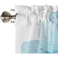 thumbnail image 5 of Floral 3pcs Kitchen Curtain Valance and Tiers Set, Small Window Treatment Valance Curtain Insulated Blackout Drapes with 2 Tiers Curtains for Kitchen Bathroom, Nature Theme Blue Art Flower, 5 of 5