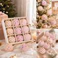 thumbnail image 5 of Kbndieu Christmas Tree Balls Ornaments, 9 Pcs Pink Christmas Tree Hanging Decor, Shatterproof Foam Christmas Balls for Holiday & Winter Xmas Decorations Wedding Party Decor, 5 of 7
