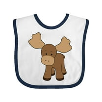 Inktastic Cute Moose Boys or Girls Baby Bib