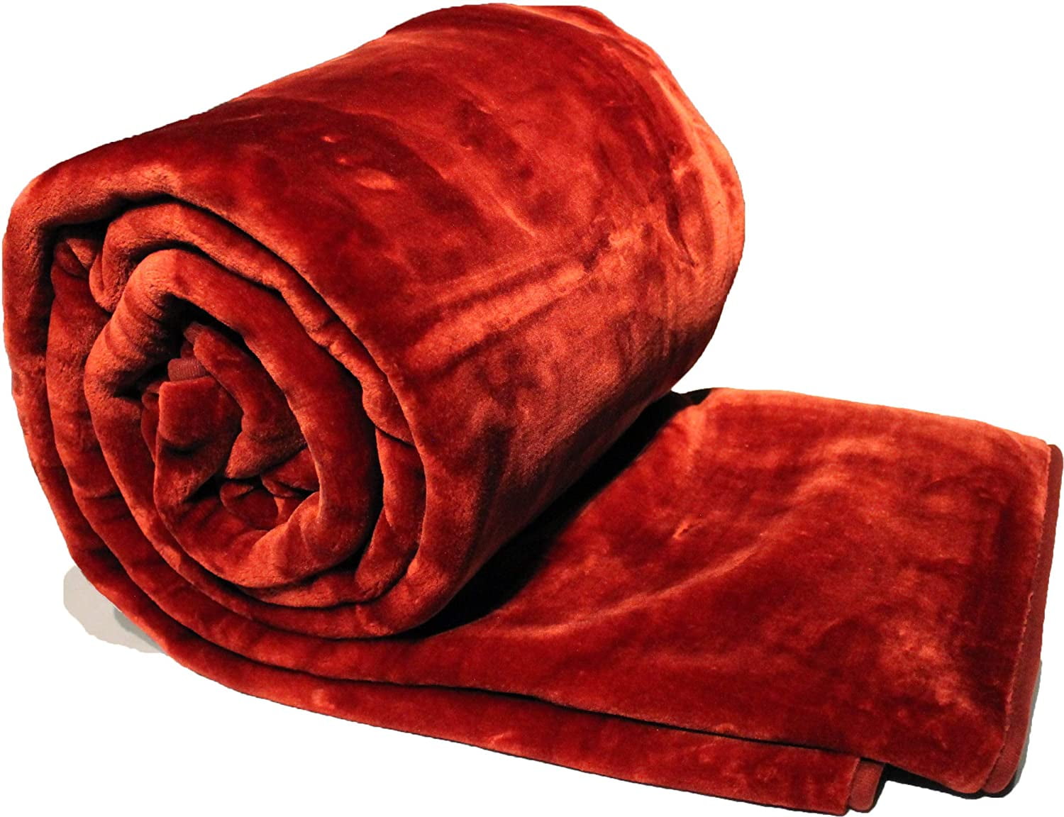 SOLARON Solid Burgundy Twin Blanket Korean Authentic Heavyweight