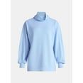 thumbnail image 5 of Time and Tru Women's Ottoman Ribbed Pullover Top with Long Sleeves, Size XS-XXXL, 5 of 5