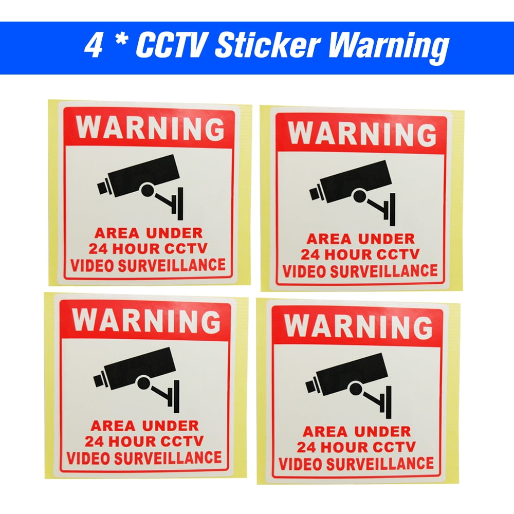 SURVEILLANCE CAMERA WARNING STICKER CCTV 24HR SECURITY NOT A SIGN ALARM SYSTEM 
