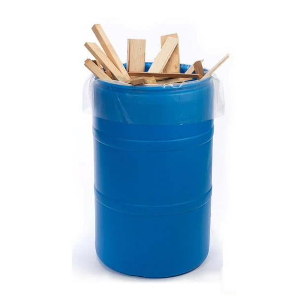 Drum Liners, Clear Plastic on Rolls, 38" x 64", 4 Mil, Laddawn 6919