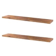 thumbnail image 1 of PIPE DECOR Solid Wood Wall Shelves, 36" L x 7.5" D, Premium Rustic Pine, Sunset Cedar Finish, Set of 2, 1 of 7