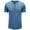 Blue, variant on XuJwPNcy Mens Cotton Short Sleeve T Shirts Summer Basic Solid Color Crew Neck Button up Tees Comfy Slim Clothes