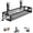 Black, variant on Under Desk Cable Management Tray, Clamp On Metal Mesh Cord Organizer Basket for Power Strips, Adapters and Cables, No Drill Desk Wire Management Rack