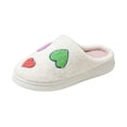 thumbnail image 3 of Domzle Womens Mens Slippers Retro Memory Foam Cute Cartoon Plush Fluffy Warm Faux Fur Lined Slippers Indoor House Home Winter Shoes, 3 of 4