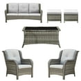 thumbnail image 3 of Parkwell Pocassy 6 Pieces Outdoor Wicker Conversation Sofa Set, Gray, 3 of 5
