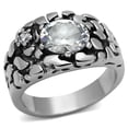 thumbnail image 1 of Bague en Acier Inoxydable Poli avec AAA Grade CZ en Clair - Taille 11, 1 of 1