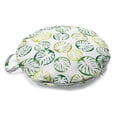 thumbnail image 1 of Botanical Round Floor Cushion with Handle, Simplistic Monstera Leaves Repetitive Plain Background, Decorative Pillow for Living Room & Dorms, 18" Round, Fern Green Yellow Green, by Ambesonne, 1 of 4