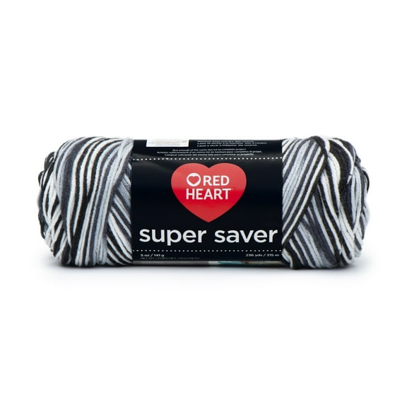 Red Heart® Super Saver™ #4 Medium Acrylic Yarn, Zebra 5oz/142g 236 Yards