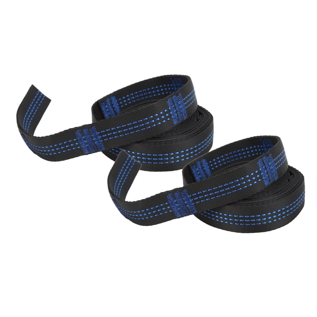 Hammock Rope, 2m Long Inelastic Hammock Tree Strap Lightweight Portable High Density With Hook Carabiners For Hiking Camping Travel