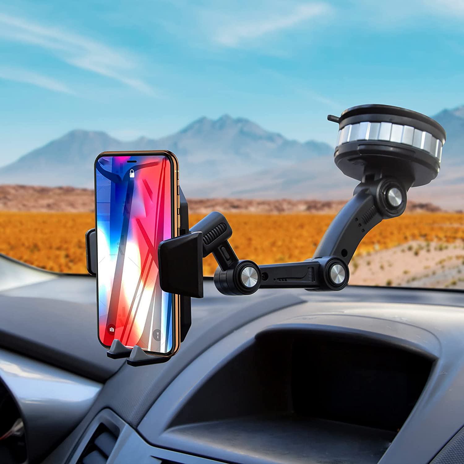 Multifunctional Car Phone Stand, Suction Cup Cell Phone Holder Stand