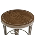 thumbnail image 3 of Michael Amini Villa Cherie Wood & Glass End Table in Hazelnut Brown, 3 of 6
