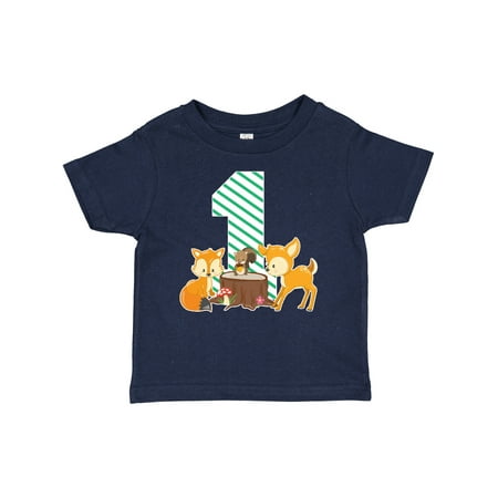

Inktastic One Years Old with Woodland Animals Gift Baby Boy or Baby Girl T-Shirt