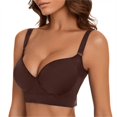 thumbnail image 4 of Brown High - Back 3 - Row 8 - Hook Bra for Women - Nylon Material, 4 of 6