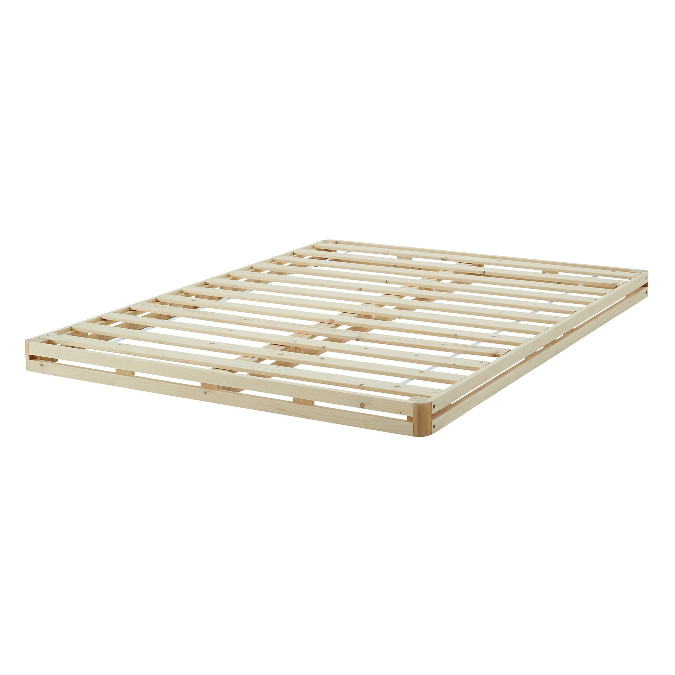 Hercules 4 inch Low Profile Foundation Platform Bed Frame Easy Assembly Mattress Foundation Wood Box Spring Replacement Grey Poly Cover Queen Walmart