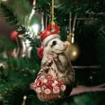 thumbnail image 5 of WMGHA Funny Opossum Christmas Ornament Hanging Upside Down - Quirky Possum Christmas Tree Decor for Animal Lovers, Unique Gift for Women Girls & Wildlife Enthusiasts, 5 of 6