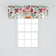 thumbnail image 2 of Flowers Vintage Window Valance, Dreamy Vibes Colorful Floral Boho Pattern with Leaves Greenery, Curtain Valance for Kitchen Bedroom with Rod Pocket, 54" X 18", Jade Green Burnt Sienna, by Ambesonne, 2 of 2