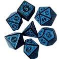 thumbnail image 3 of Juego 7 Dados Poliédricos Numéricos Acrílicos para Reunión Familiar () Azul, 3 of 4
