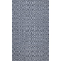 SAFAVIEH Martha Stewart Cotton Diamond Area Rug, Blue/Grey, 9' x 12'