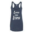 thumbnail image 2 of Wild Bobby Love Like Jesus Inspirational/Christian Women Tri-Blend Racerback Tank Top, Vintage Navy, X-Large, 2 of 5