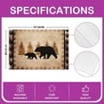 thumbnail image 4 of Bear Placemats Set of 4,Wild Animal Table Place Mats,Rustic Cabin Country Nature Wildlife Bear Brown Black Placemat for Kitchen Dining Table Decoration Indoor Outdoor 18"x12", 4 of 4