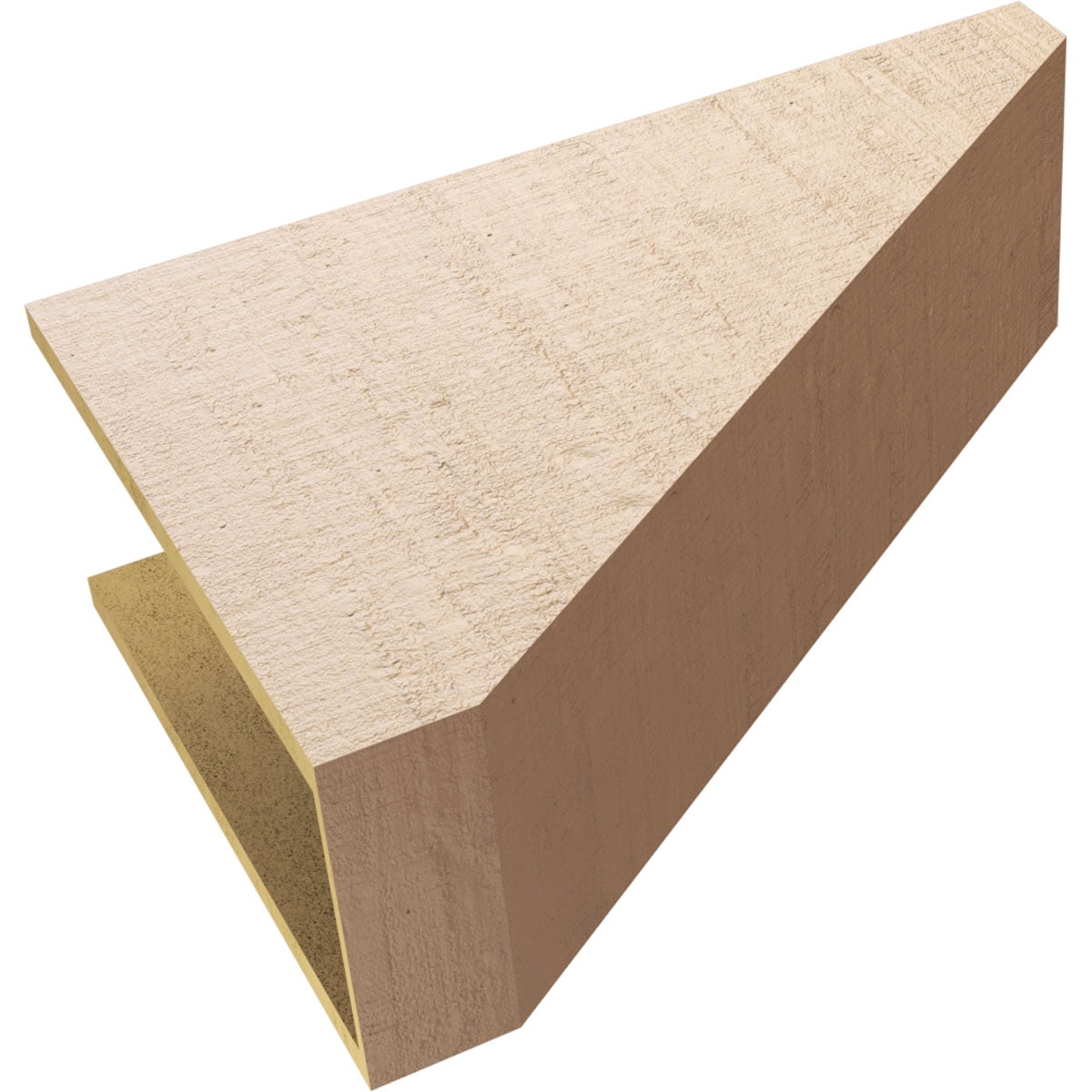 10"W x 30"D x 20"H Classic Concord Rough Cedar Woodgrain TimberThane Corbel, Primed Tan
