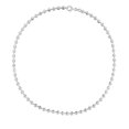 thumbnail image 3 of JewelStop Sterling Silver Diamond Cut/Textured Finish 5mm Moon-cut Bead Chain with Lobster Clasp - 18", 3 of 5