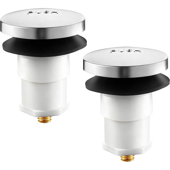 RVKXHD 2 Pack Bathtub Drain Stopper 5/16'' Thread Studs, Bathroom Tub Drain Stopper 5/16'' Thread for Most Bathtubs Stopper (Chrome Cover)