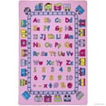 thumbnail image 2 of Allstar Pink Kids / Baby Room Area Rug. Learn ABC / Alphabet Letters Numbers with a Train Bright Colorful Vibrant Colors (3' 3" x 4' 10"), 2 of 7