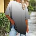 thumbnail image 4 of iHengLiXing Summer Dresses for Women 2025 Plus Size Tank Tops for Women Dressy Casual Women's Oversized Round Neck Short Sleeved Solid Summer Base Shirt Sports T-shirt Tops Black XXXXXL, 4 of 7