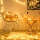 thumbnail image 5 of Guirnalda de luces LED de 10 m y 100 ledes que funciona con pilas para decoración de interiores, exteriores, bodas, fiestas y jardines, color blanco cálido, 5 of 7